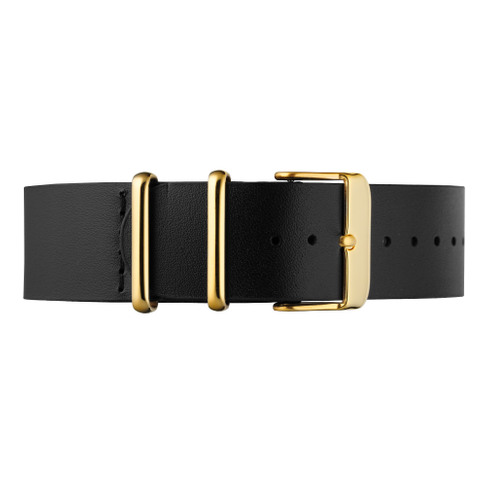 Black Vegan Leather 20mm