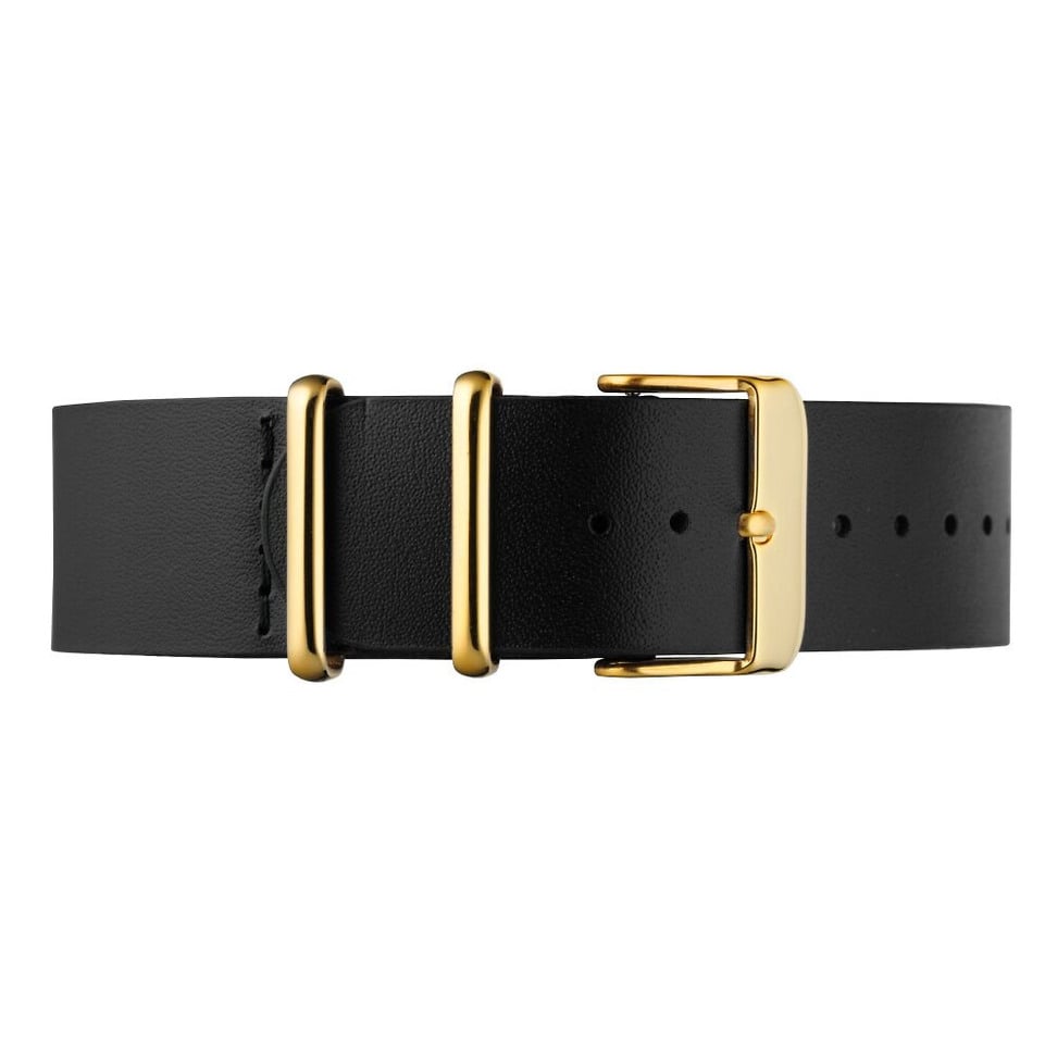 Black Vegan Leather 20mm