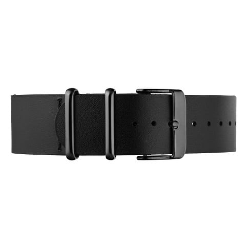 Black Vegan Leather 20mm