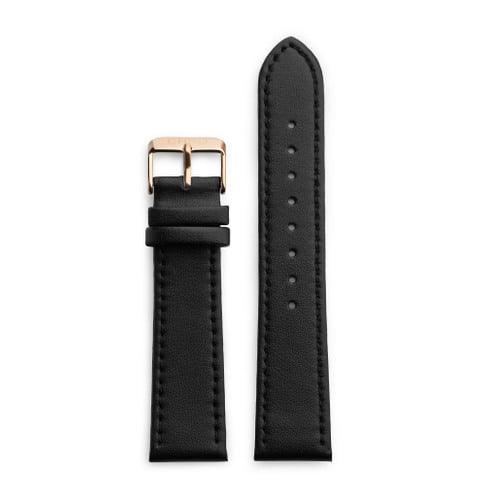 Black Vegan Leather 20mm