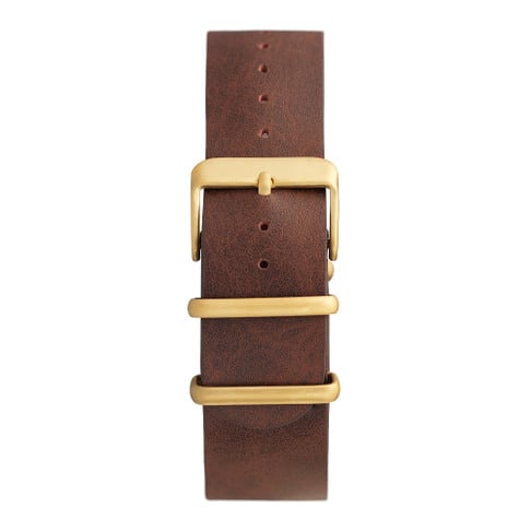 Brown Vegan Leather Nato Strap