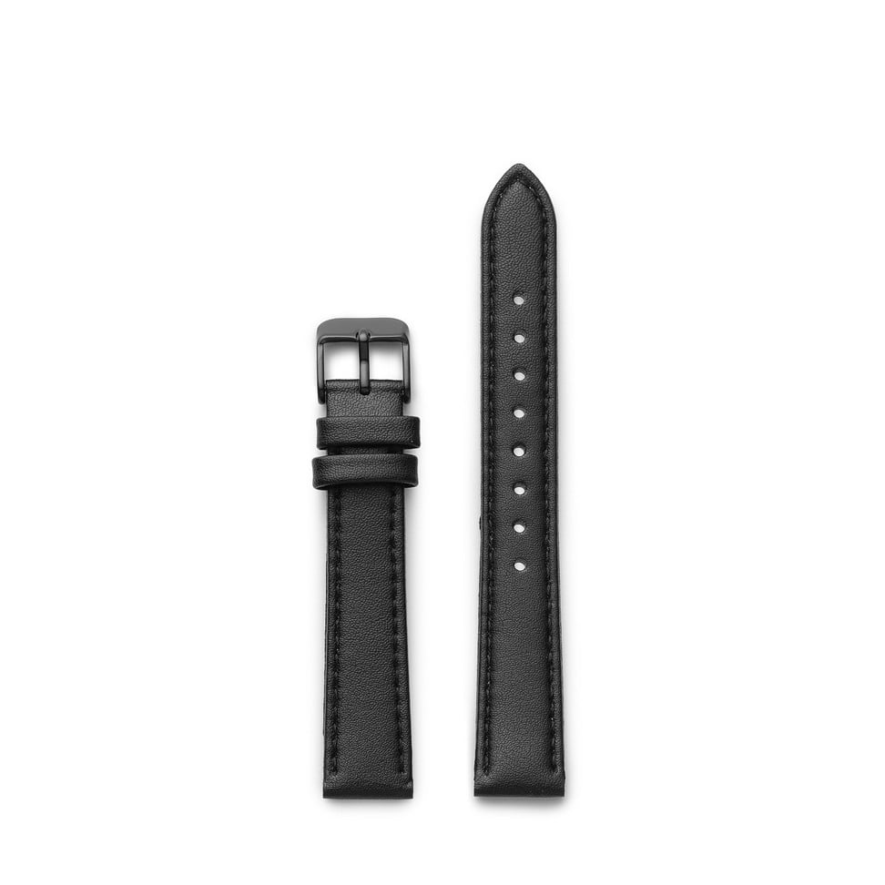 Black Vegan Leather 15mm
