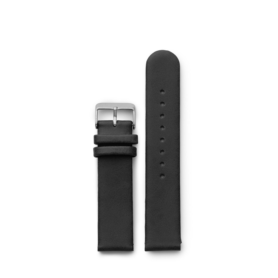 Black Vegan Leather 20mm